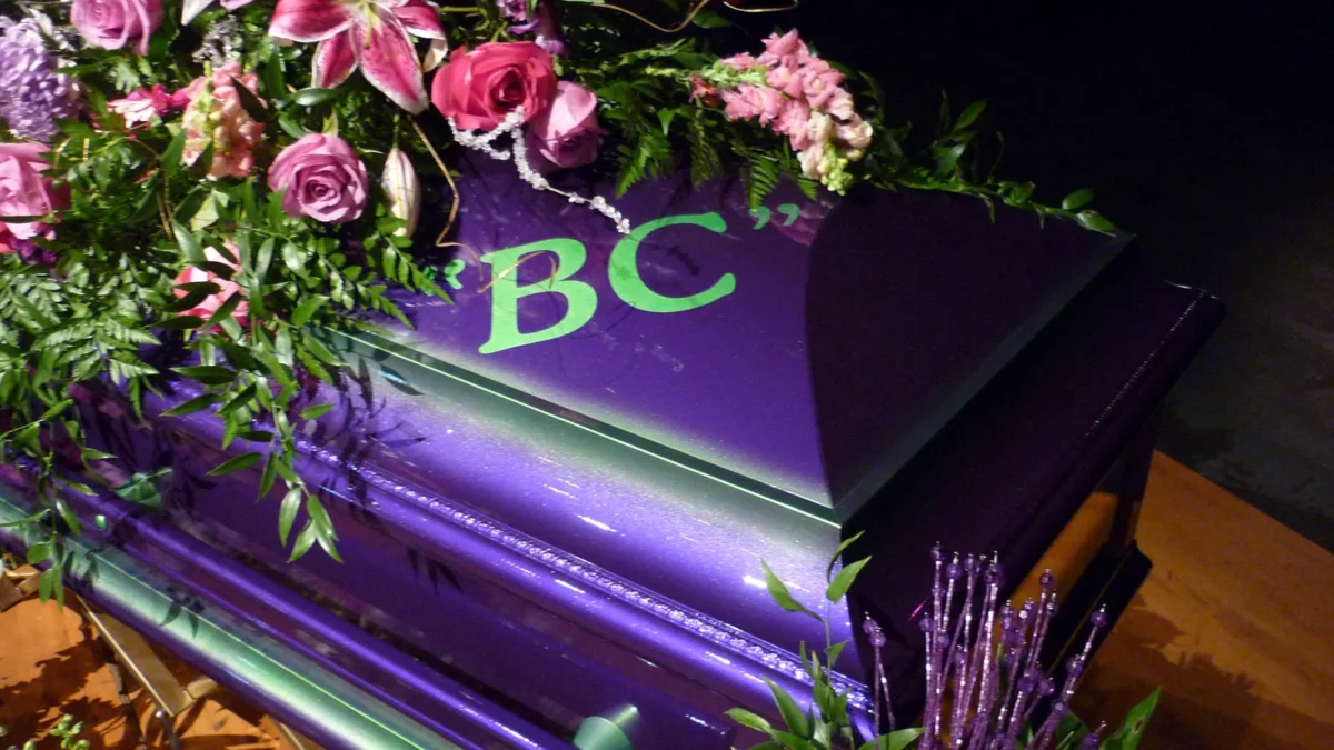 BC's Custom painted casket
