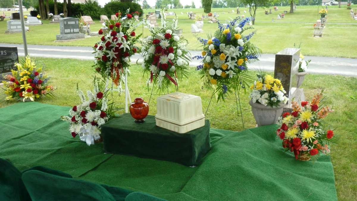 A graveside service is appropriate for the burial of cremated remains.